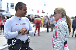 Juan Pablo Montoya, Team Penske Chevrolet, Pippa Mann, Dale Coyne Racing Honda