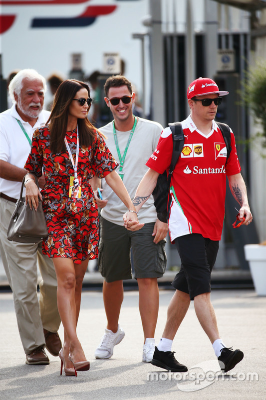 Kimi Raikkonen, Ferrari con la moglie Minttu Raikkonen