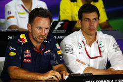 (L to R): Christian Horner, Red Bull Racing Team Principal and Toto Wolff, Mercedes AMG F1 Sharehold