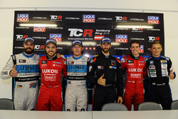 Press conference: Sergey Afanasyev, SEAT Leon, Team Craft-Bamboo LUKOIL, Jean-Karl Vernay, Leopard Racing, Volkswagen Golf GTI TCR, Mikhail Grachev, West Coast Racing, Honda Civic TCR, James Nash, Team Craft-Bamboo, SEAT León TCR, Mato Homola, B3 Racing Team Hungary, SEAT León TCR