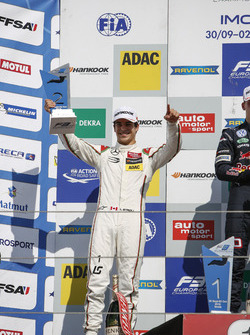 Podium: second place Lance Stroll, Prema Powerteam Dallara F312 Mercedes-Benz