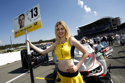 Grid girl of António Félix da Costa, BMW Team Schnitzer, BMW M4 DTM
