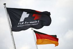 Les drapeaux de l'Allemagne et de la F1