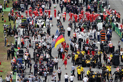 The grid before the start of the race