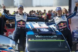 3e plaats Sébastien Ogier, Julien Ingrassia, Volkswagen Polo WRC, Volkswagen Motorsport