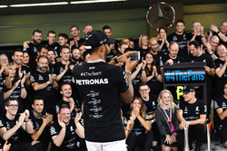 Lewis Hamilton, Mercedes AMG F1 at the team celebrations