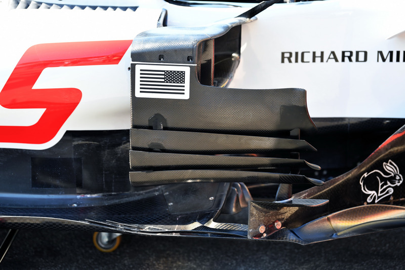 Haas F1 Team VF-18 barge board detail
