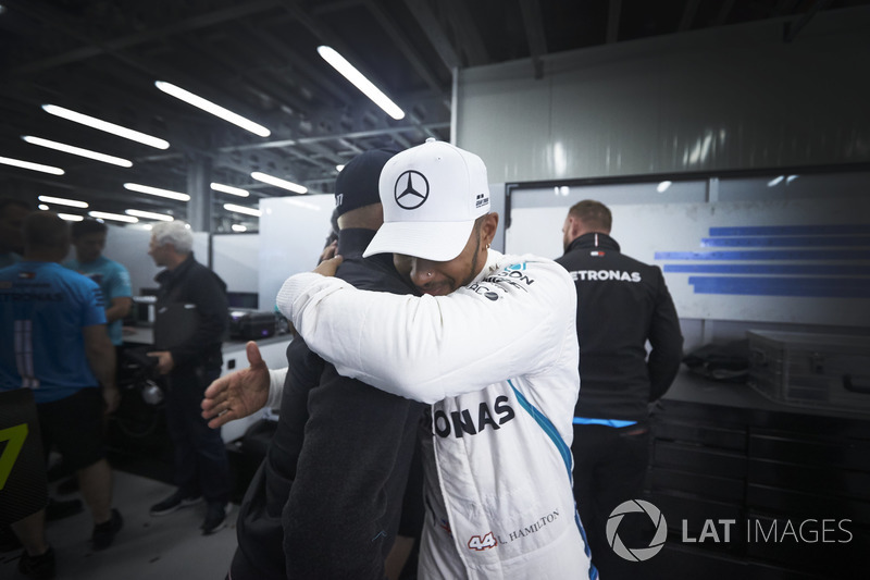 Lewis Hamilton, Mercedes AMG F1, 1st position, celebrates victory