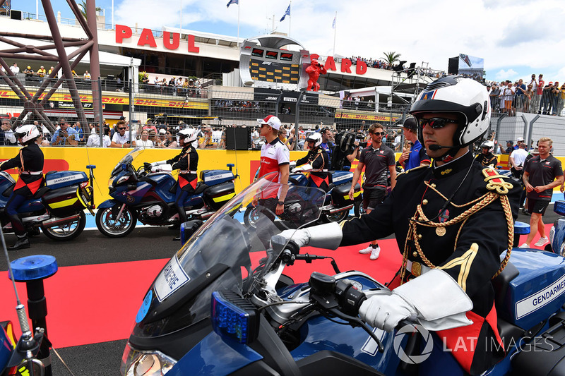 Marcus Ericsson, Sauber lors de la parade des pilotes
