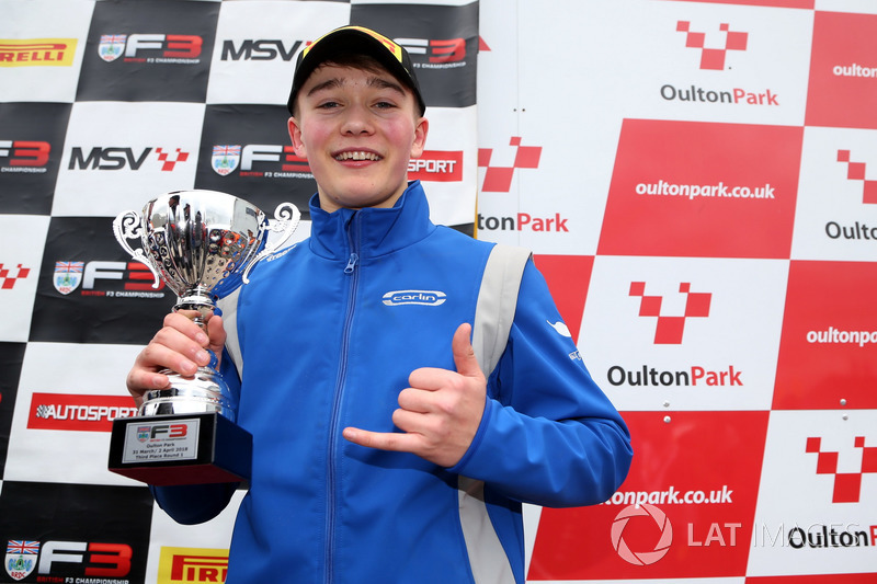 Podium: third place Billy Monger, Carlin