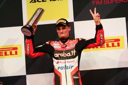 Podio: il secondo classificato Chaz Davies, Ducati Team