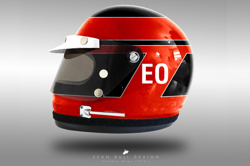 Esteban Ocon 1970's helmet concept