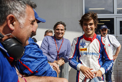 Second place Pedro Piquet, Trident, with father, Nelson Piquet.
