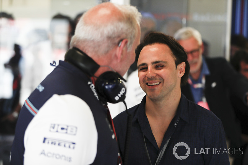 Felipe Massa pays a visit to his former team Williams