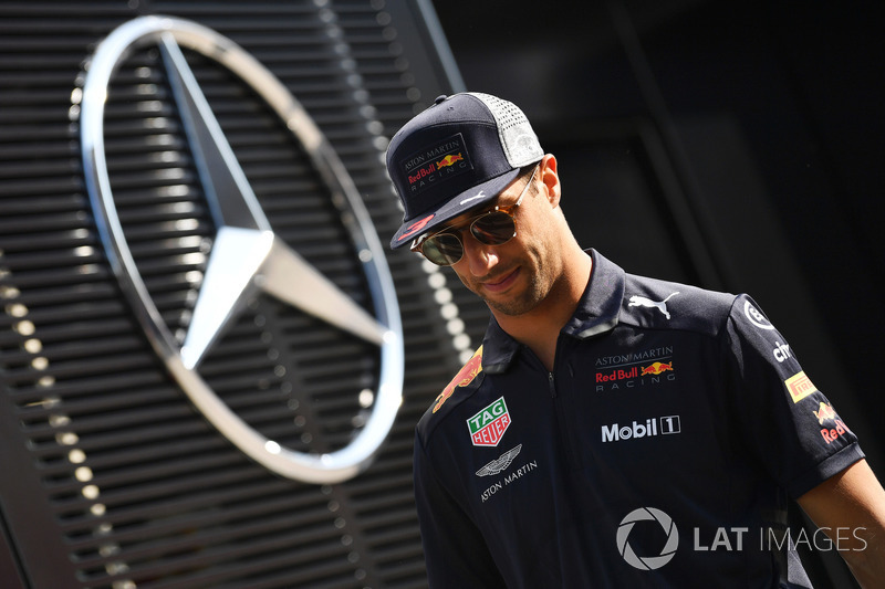 Daniel Ricciardo, Red Bull Racing and Mercedes AMG F1 three pointed star