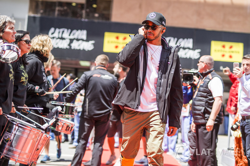 Lewis Hamilton, Mercedes-AMG F1 en el desfile de pilotos