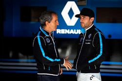 Alain Prost, Gerente de equipo, Renault e.Dams, con Nicolas Prost, Renault e.Dams