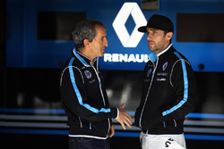 Alain Prost, Gerente de equipo, Renault e.Dams, con Nicolas Prost, Renault e.Dams