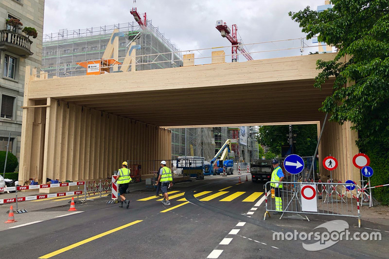 Lavori stradali sulla pista dell'ePrix di Zurigo