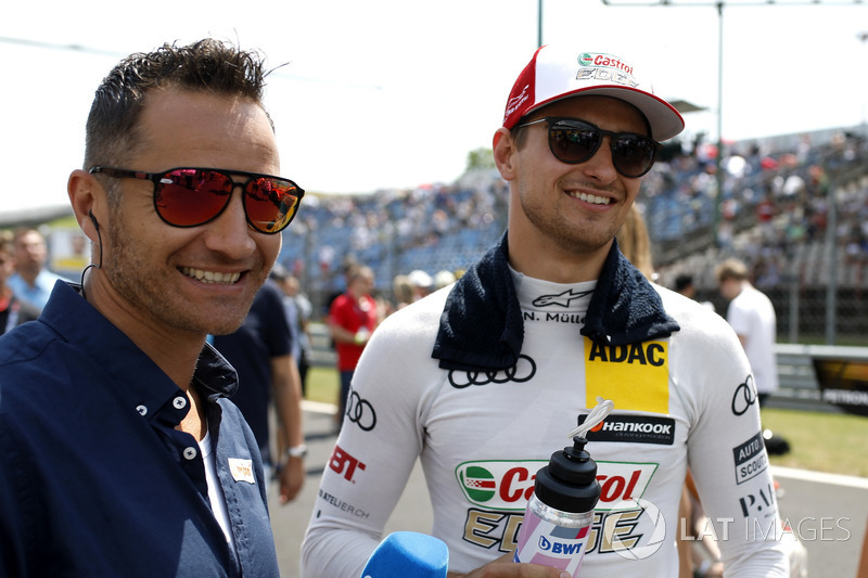 Timo Scheider with Nico Müller, Audi Sport Team Abt Sportsline
