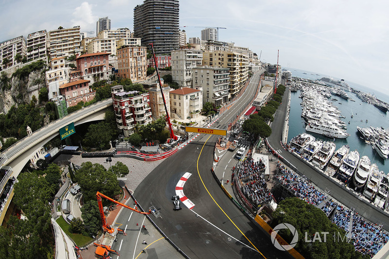 A scenic view of Valtteri Bottas, Mercedes AMG F1 W09 at Sainte Devote
