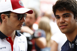 Charles Leclerc, Sauber, and Lance Stroll, Williams Racing