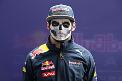 Max Verstappen, Red Bull Racing arrives at the circuit wearing full Dia de Muertos facepaint
