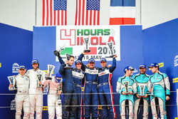 Podium: winners LMP3 #2 United Autosports Ligier JSP3 - Nissan: Alex Brundle, Mike Guasch, Christian England, second place #11 Eurointernational Ligier JSP3 - Nissan: Giorgio Mondini, Andrea Roda, Marco Jacoboni, third place #16 Panis Barthez Competition Ligier JSP3 - Nissan: Eric Debard, Valentin Moineault, Simon Gachet