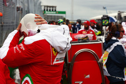 Kimi Raikkonen, Ferrari on the grid