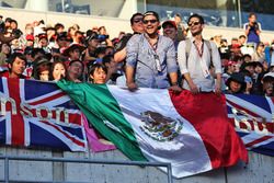 Mexican fans in the grandstand