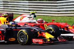 Max Verstappen, Red Bull Racing RB12 and Kimi Raikkonen, Ferrari SF16-H battle for position