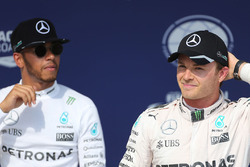 Polesitter Nico Rosberg, Mercedes AMG F1; 2. Lewis Hamilton, Mercedes Petronas AMG F1