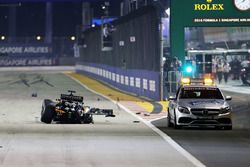 Nico Hulkenberg, Sahara Force India F1 VJM09, victime d'un accident au départ