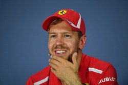 Sebastian Vettel, Ferrari tijdens de persconferentie