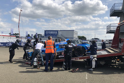 #5 CEFC TRSM RACING Ginetta G60-LT-P1: Charles Robertson, Michael Simpson, Leo Roussel de retour dans le paddock après un ennui technique