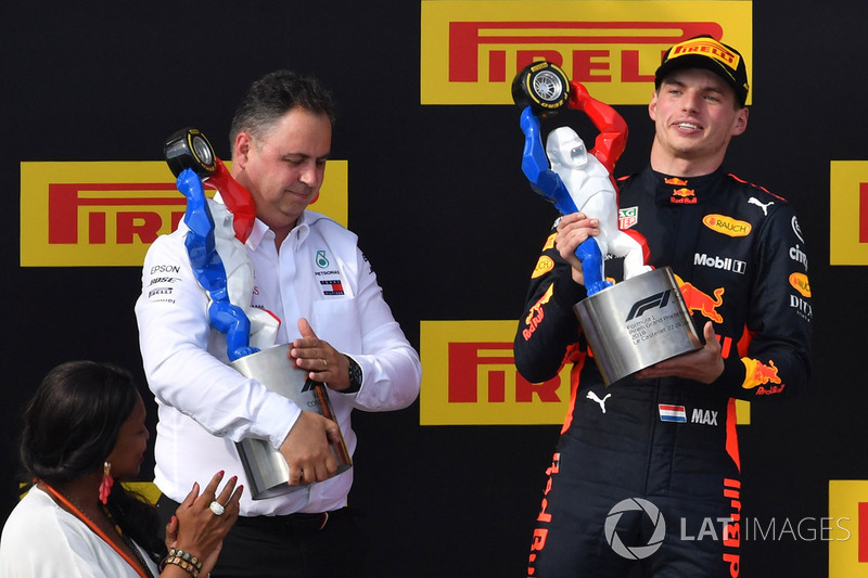 Podio: segundo lugar Max Verstappen, Red Bull Racing