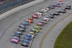 Christopher Bell, Kyle Busch Motorsports Toyota and Johnny Sauter, GMS Racing Chevrolet