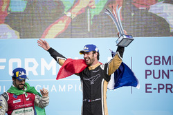 Jean-Eric Vergne, Techeetah, celebra en el podio