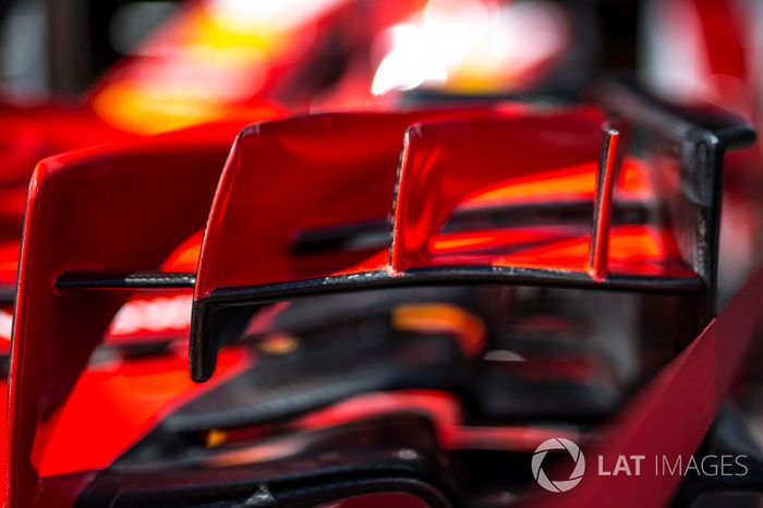Detalle del alerón delantero Ferrari SF71H