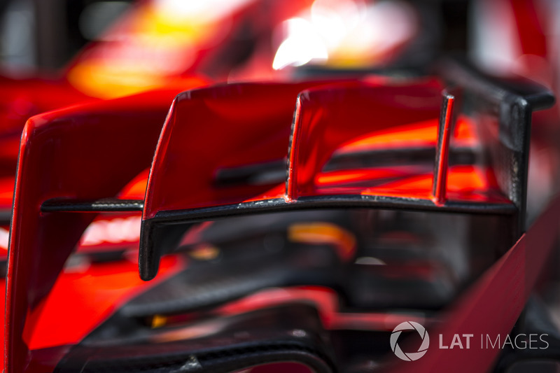 Detalle del alerón delantero Ferrari SF71H