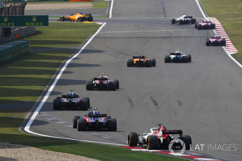Sergey Sirotkin, Williams FW41 Mercedes, Stoffel Vandoorne, McLaren MCL33 Renault, Charles Leclerc, Sauber C37 Ferrari,Brendon Hartley, Toro Rosso STR13 Honda, Pierre Gasly, Toro Rosso STR13 Honda, y Marcus Ericsson, Sauber C37 Ferrari