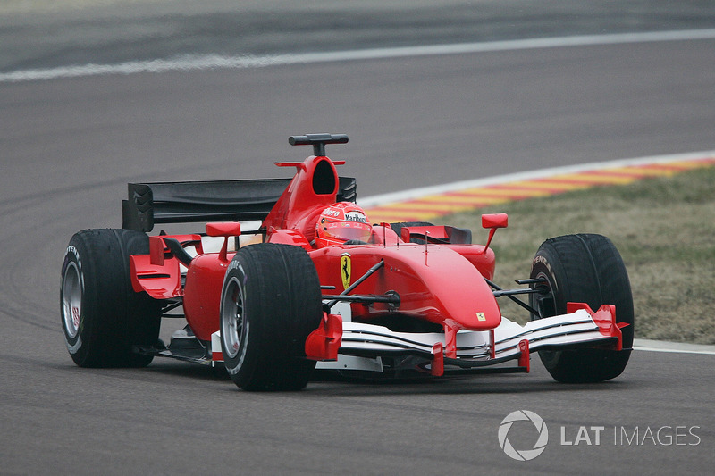 Michael Schumacher, shakes down the new 2006 Ferrari F1 car