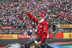 Sebastian Vettel, Ferrari on the drivers parade