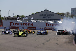 Kollision: Robert Wickens, Schmidt Peterson Motorsports Honda, Alexander Rossi, Andretti Autosport H