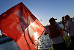 Sauber lors de la course de radeaux