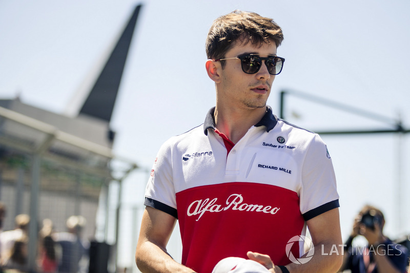 Charles Leclerc, Sauber lors de la parade des pilotes