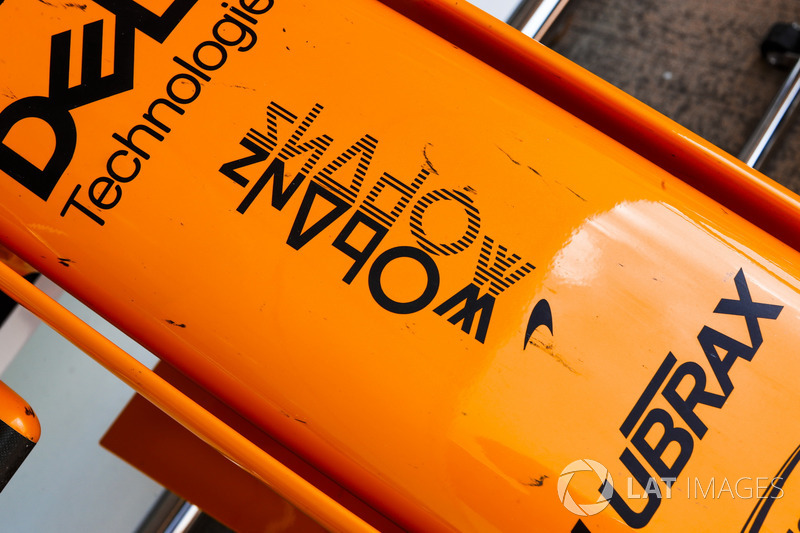 Shadow e-Sports logo on the nose of the McLaren MCL33