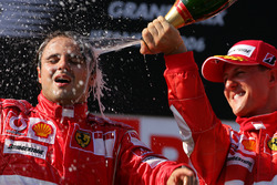 Podyum: Yarış galibi Felipe Massa, Ferrari, 3. Michael Schumacher