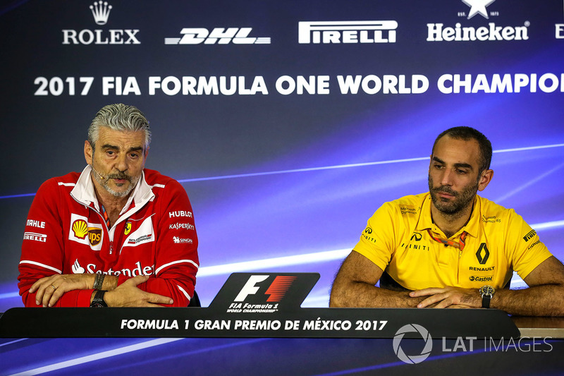Press Conference Maurizio Arrivabene, Ferrari Team Principal and Cyril Abiteboul, Renault Sport F1 Managing Director