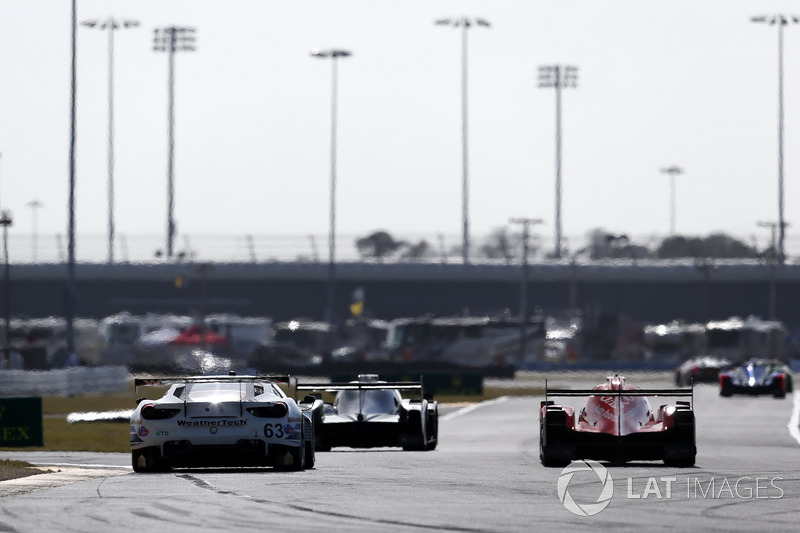 #63 Scuderia Corsa Ferrari 488 GT3: Cooper MacNeil, Alessandro Balzan, Gunnar Jeannette, Jeff Segal, #99 JDC/Miller Motorsports ORECA LMP2: Chris Miller, Stephen Simpson, Misha Goikhberg, Gustavo Menezes